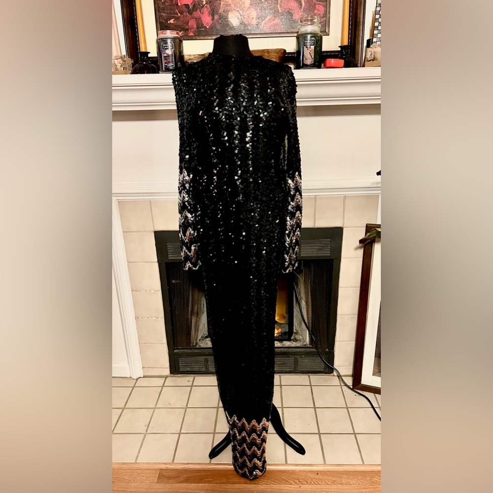 Themes Vintage Black and Silver Sequin Dress